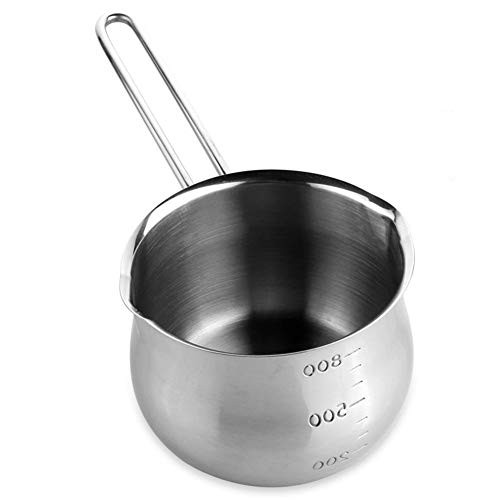 Saucepan, Stainless Steel Milk Pan 12cm, Soup Pot for Induction and Sliver