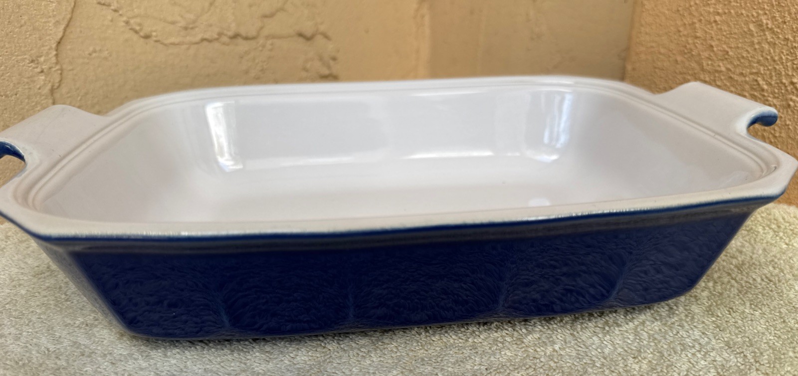 Williams Sonoma Emile Henry Blue Depose Stoneware Casserole Baking Dish 96.70