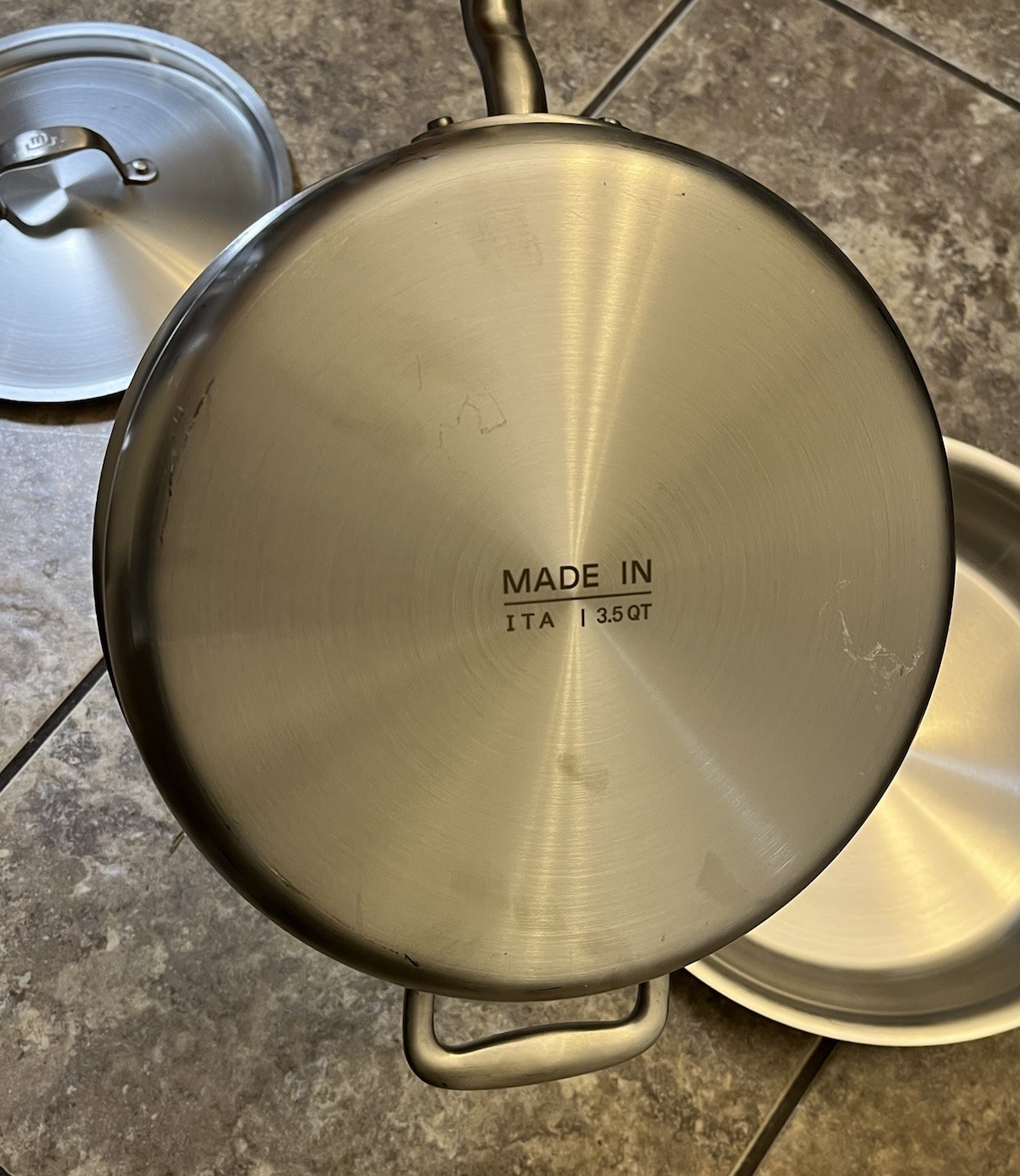 Made In Cookware Stainless 3.5 QT Saute Pan Pot & 12in Frying Pan Made-In Italy