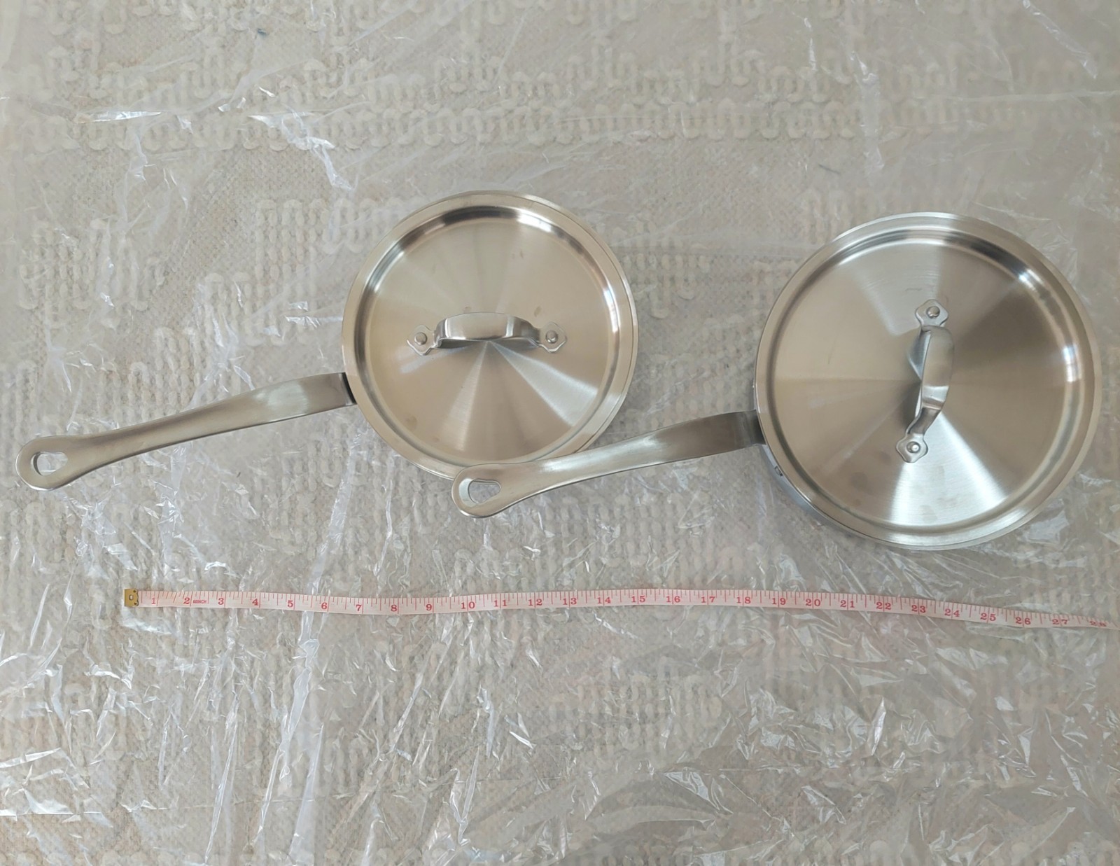 NWOT! Quince Set Of 2- 5ply Stainless Steel – 2qt & 3qt Saucepan/ Pots ! (SH)