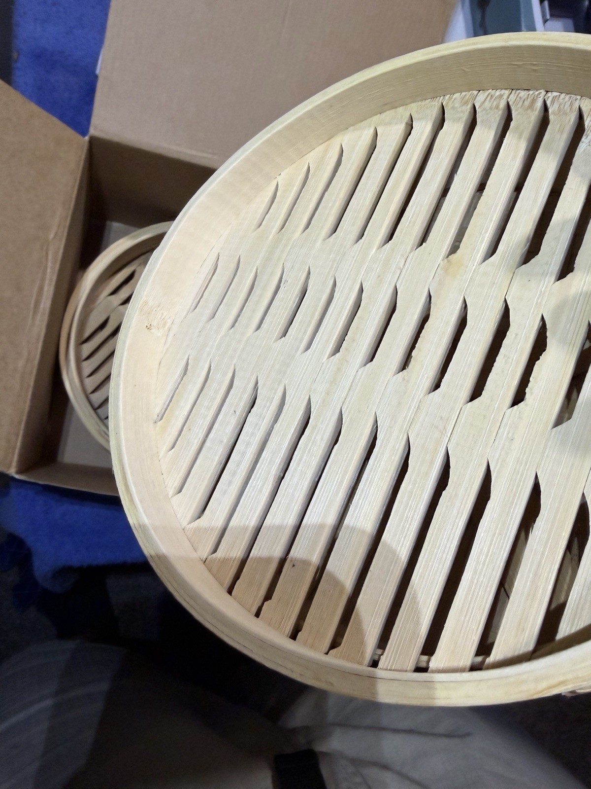 Bamboo Steamer Cooker Basket – 3 Piece – 8” Diameter x 6” Height