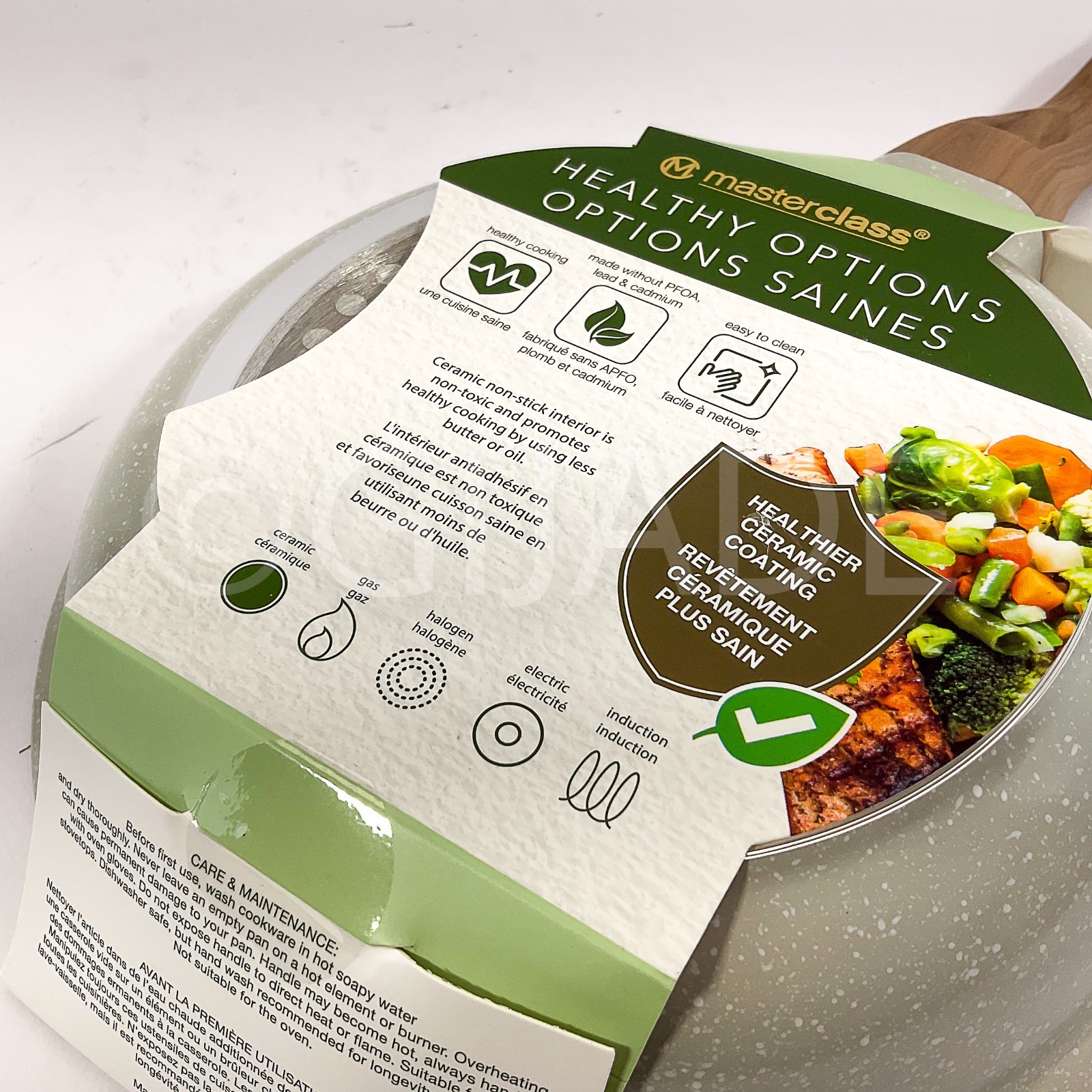 Masterclass Healthy Options Ceramic Frying Pan Nonstick Skillet Cookware 8″ New