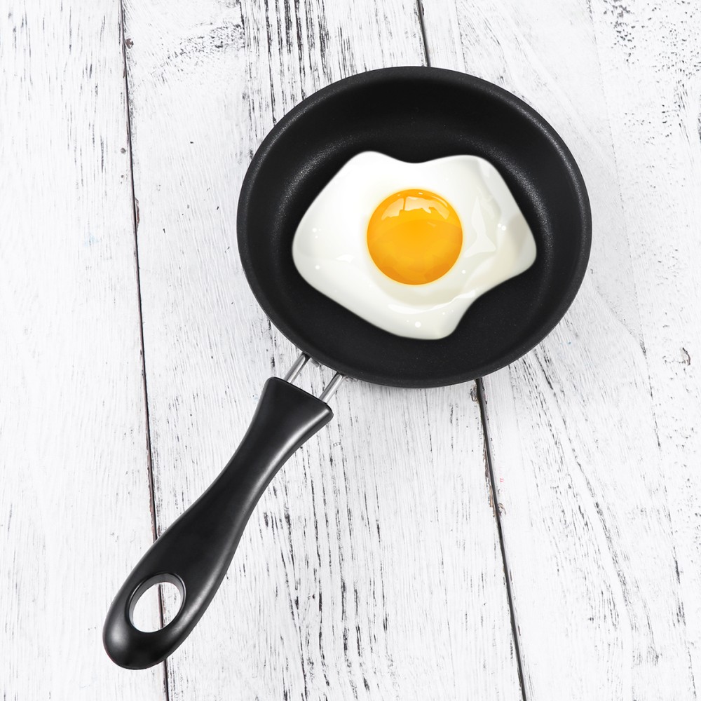 1Pcs Reusable Non-Stick Egg Frying Pan Black Mini Omelette Cooking Pan