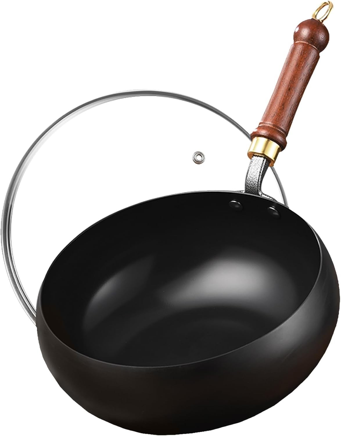 Durable Non-Chemical Coated 10.2 Inch Carbon Steel Wok – Ideal for Stir-Frying