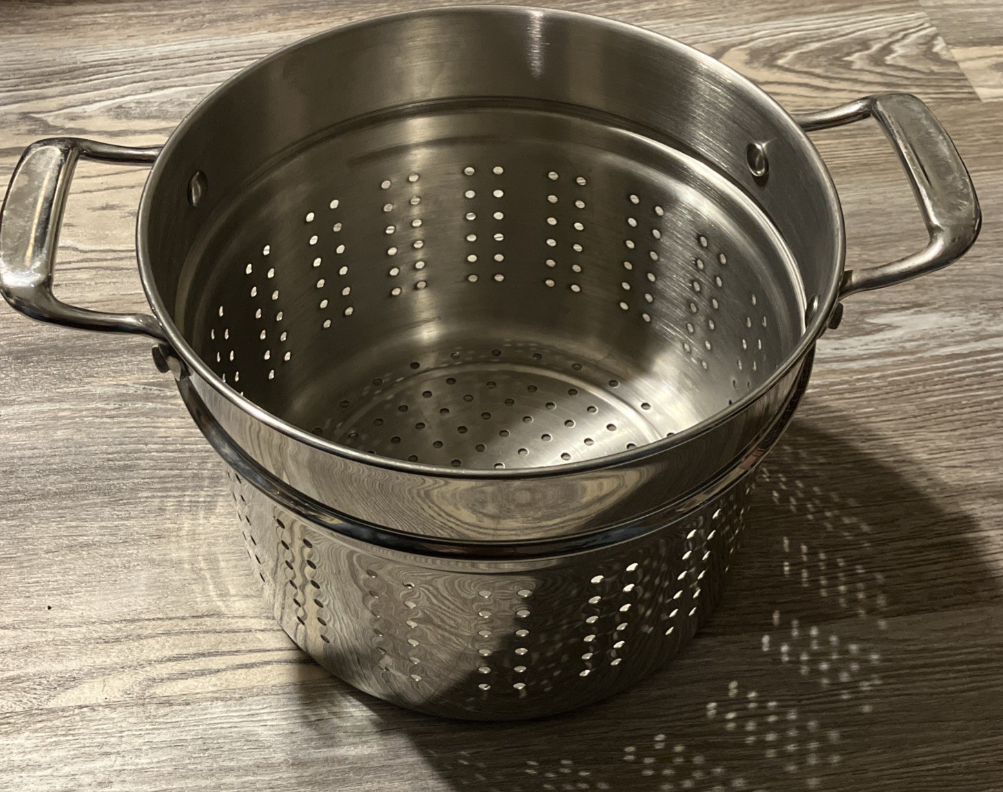Stainless Steel Steamer Stock Pot Pan INSERT Pasta Strainer H=6.9xD=9.5 346