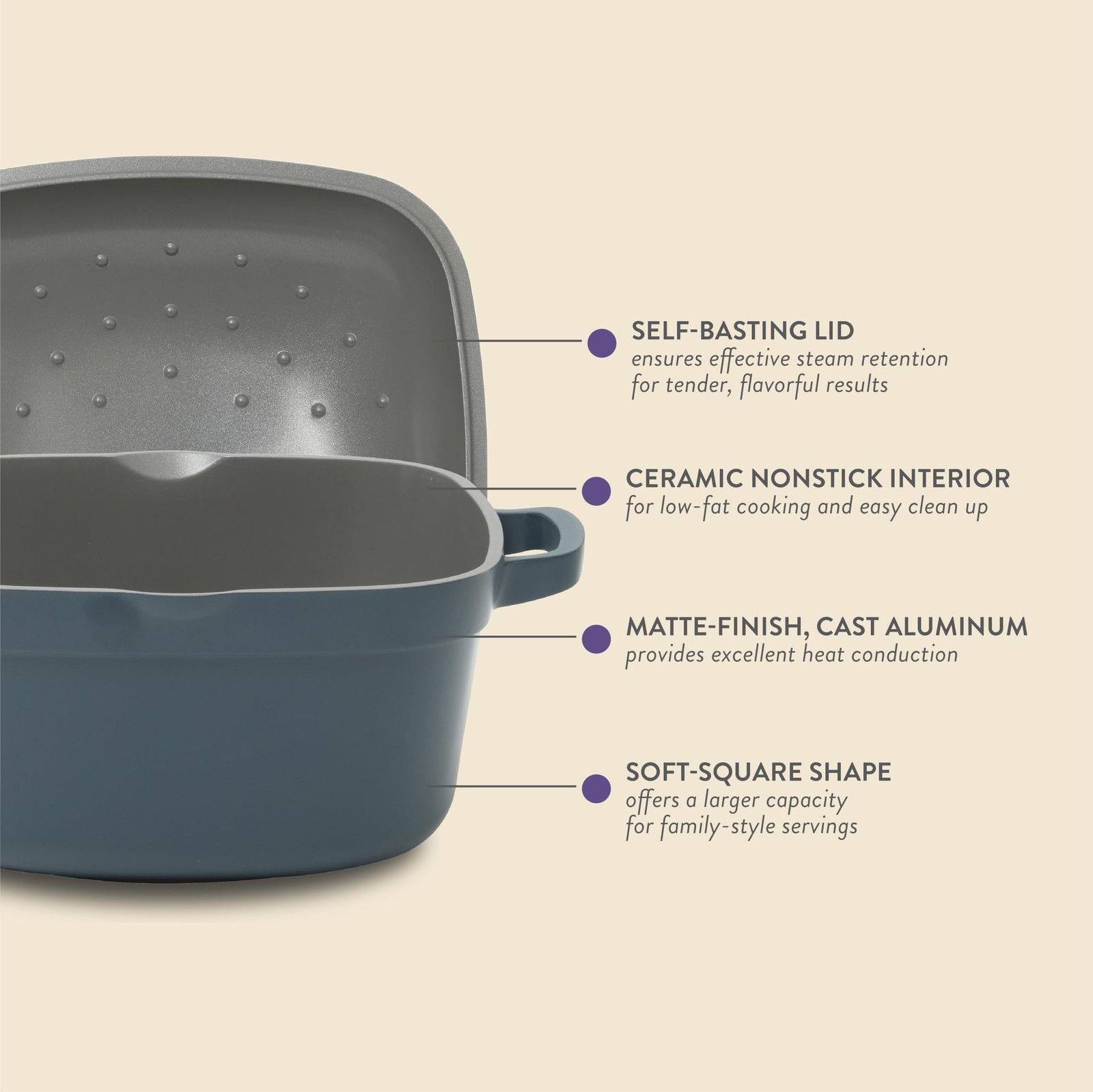Crock-Pot Northvale Cast Aluminum Lightweight Durable 5.2 Quart Heavy Duty