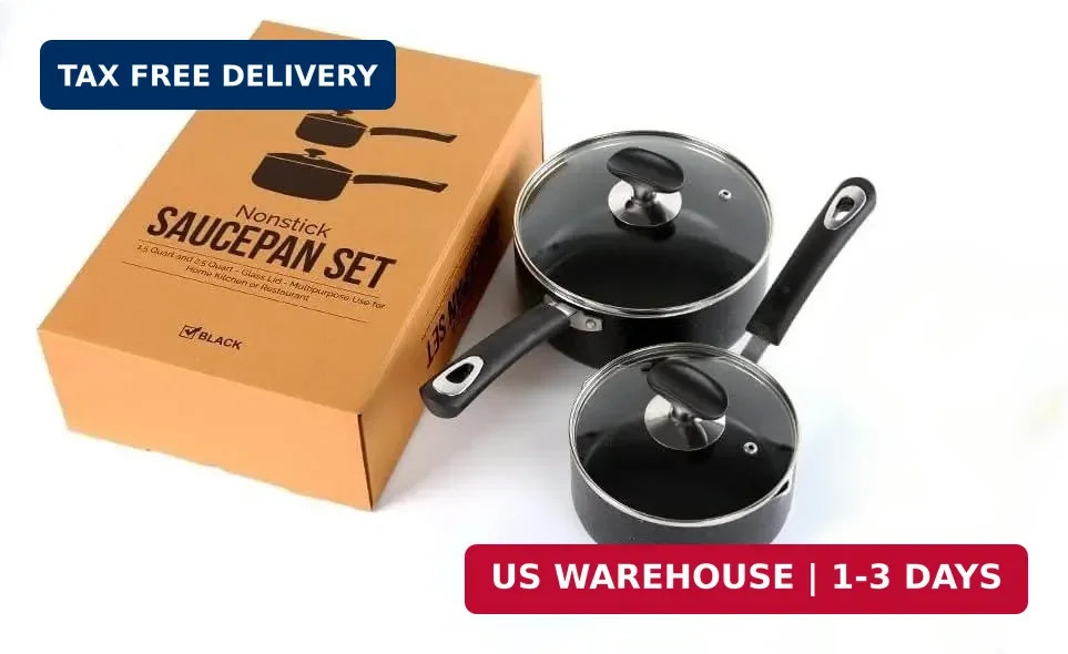 Nonstick Saucepan Set – 1.5 Quart and 2.5Quart,Ultra Non Stick Sauce Pan Small P