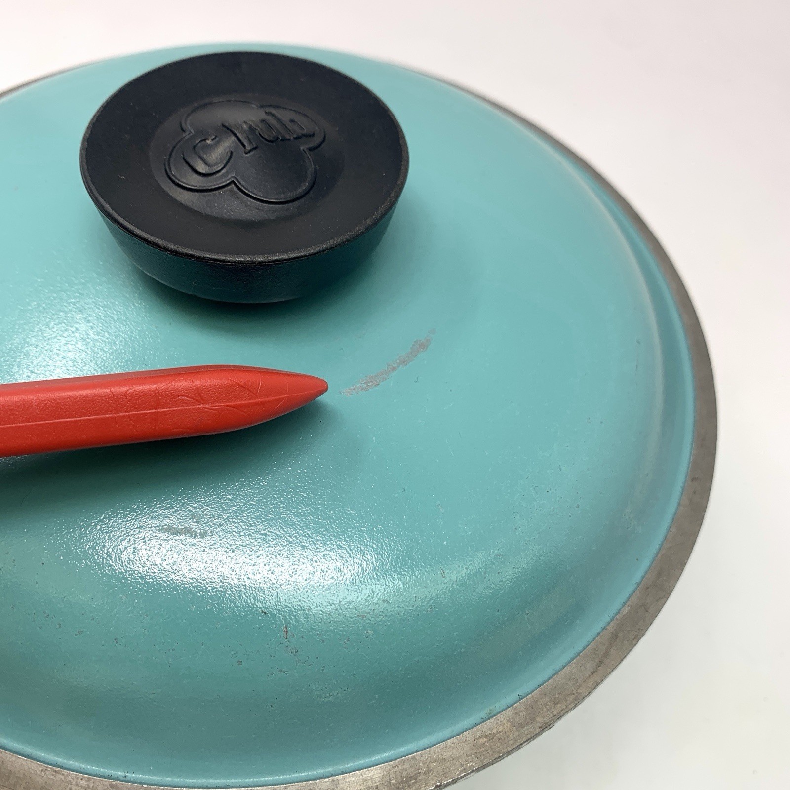 VTG CLUB Brand Pot With Lid. Turquoise-Teal Blue. 1.5 Quart Sauce Pan, 1960s USA