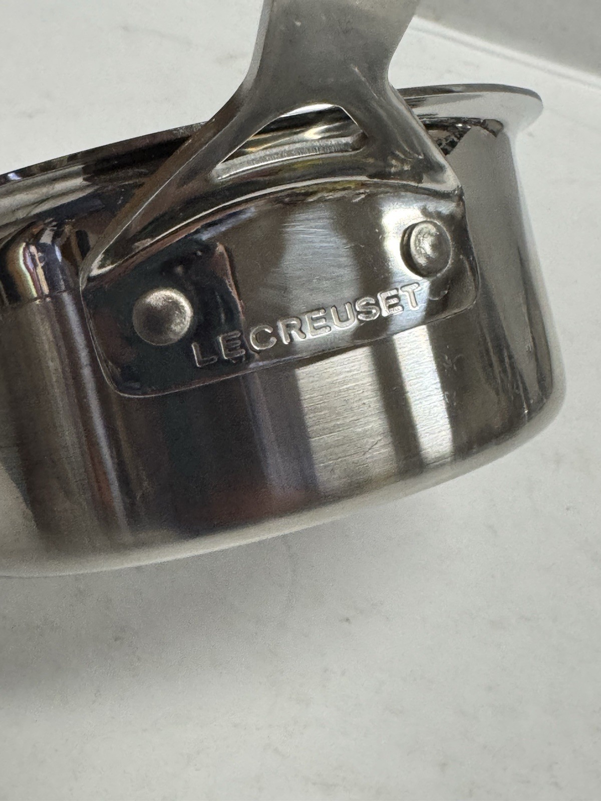 2 Cup Measuring Pan LE CREUSET 4.25” Stainless Sauce Pan Measure Lines 1.5” C