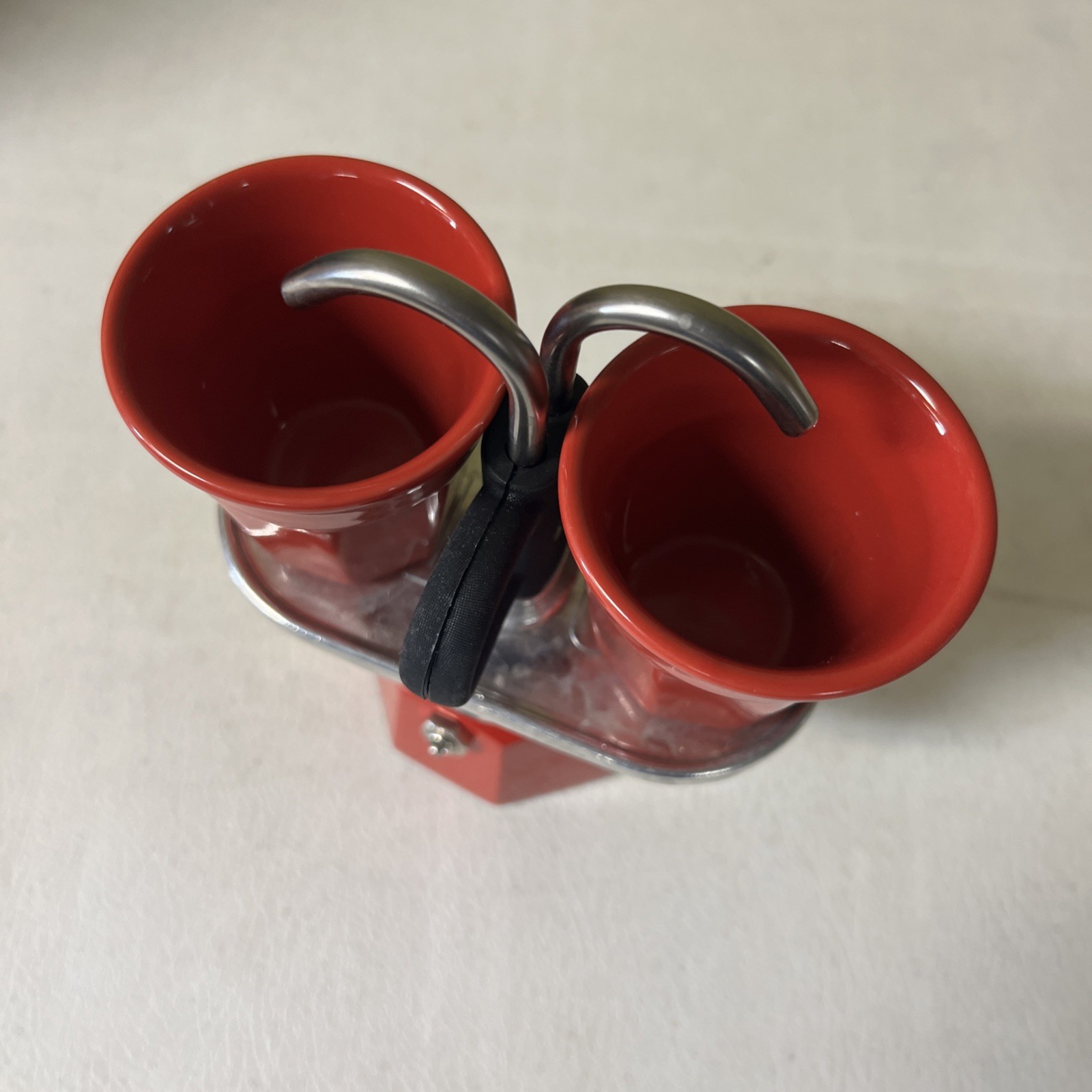 Bialetti Set Mini Express 2 Cups capacity plus 2 Bicchierini – Red ceramic cups