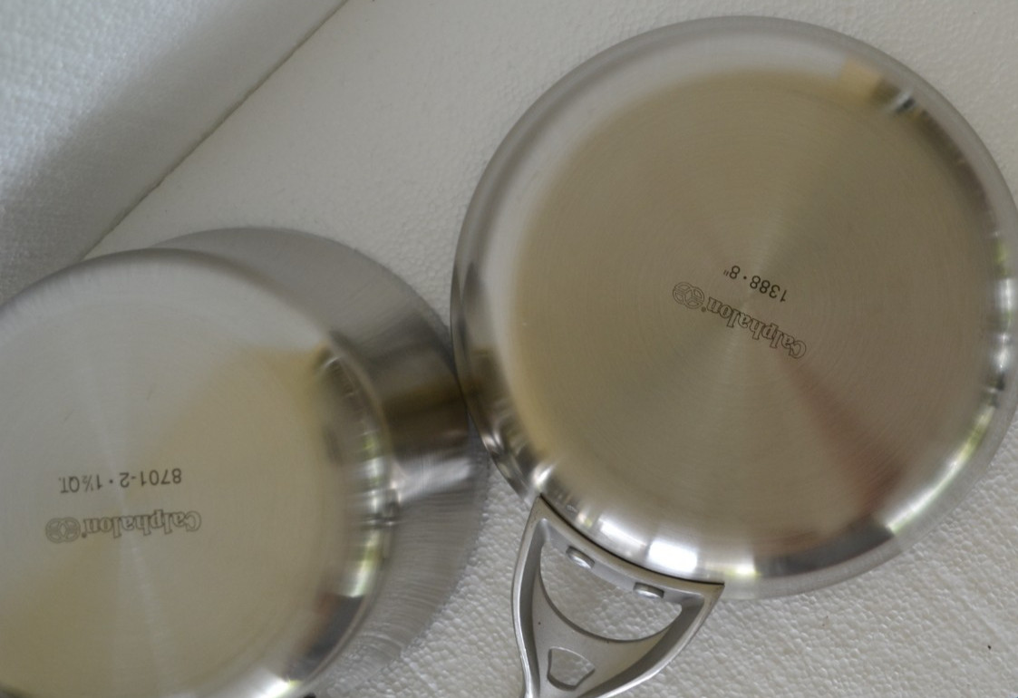 Calphalon Contemporary Stainless 2.5 Qt & 1.5Qt. Saucepans, 8” Frypan