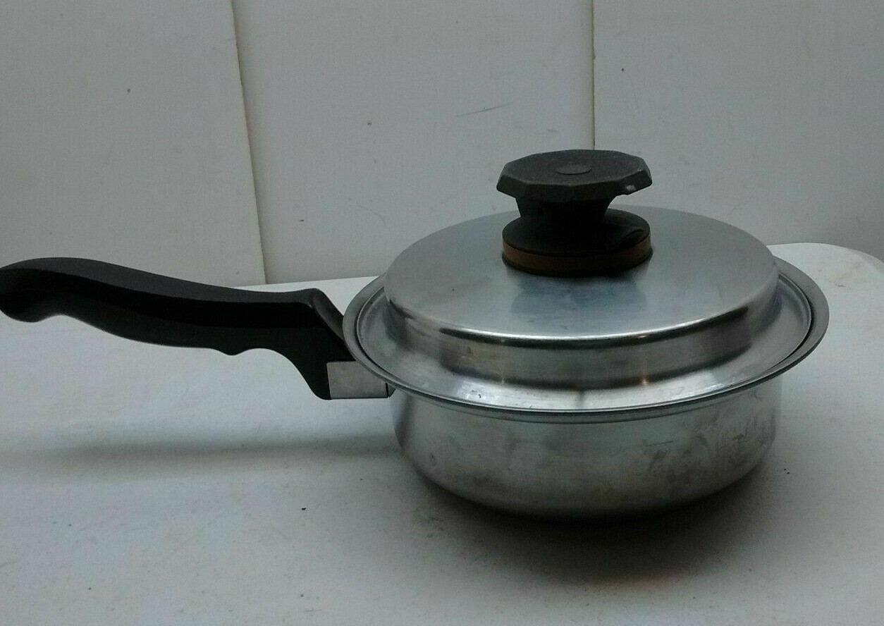 New Era Cookware 7-Ply Aluminum Core 1.0 Qt Saucepan Pot & Lid