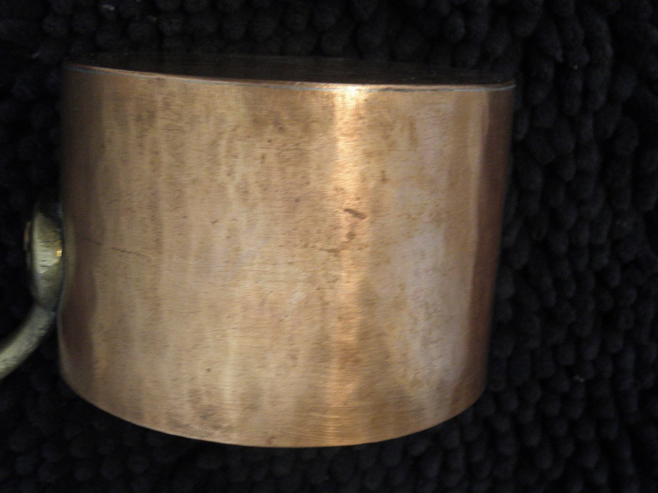 Vintage high quality hammered copper sauce pan