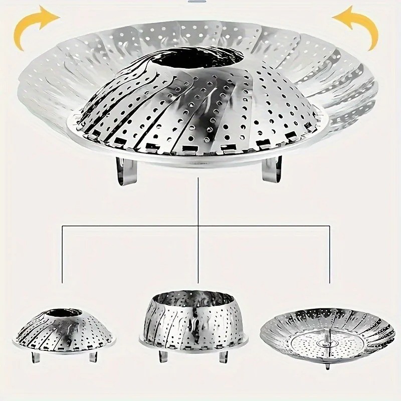 Stainless Steel Steamer Basket Vegetable Food Steamer Insert for Pots