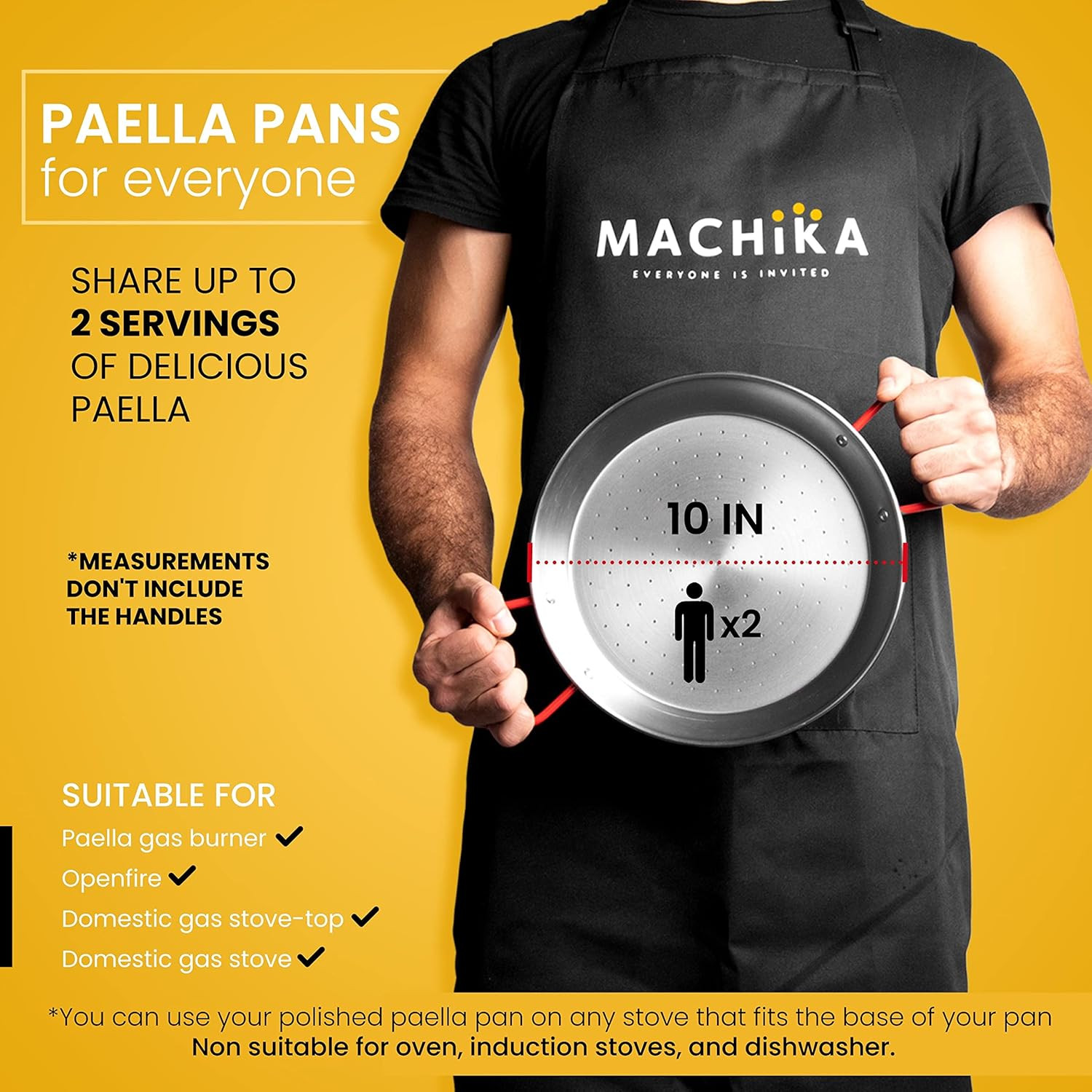 Carbon Steel Skillet Pan for Paella | Perfect for Outdoors, Camping, Parties, an