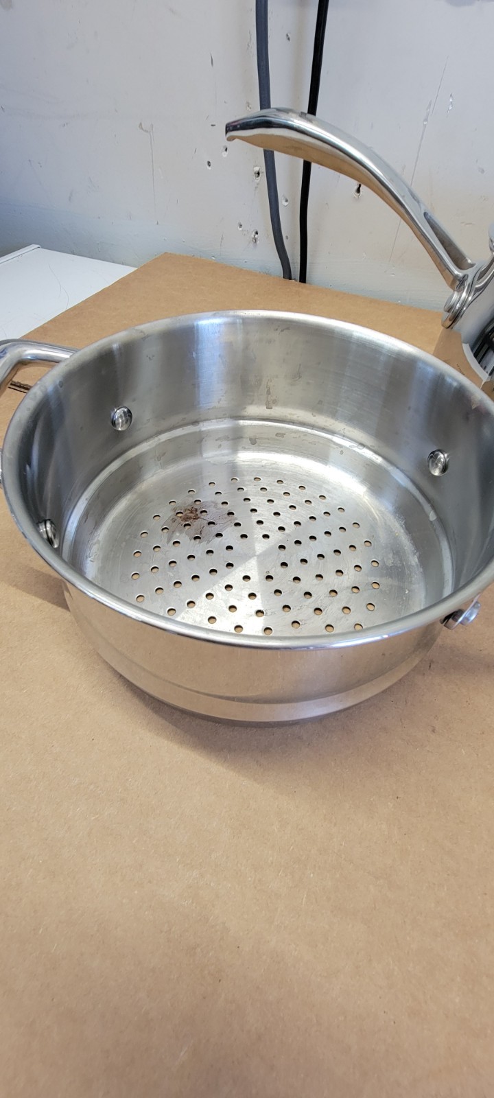 Biltmore 3 Pc Sauce Pans Pots Heavy Stainless Steel Oven Safe Steamer 3.4 2.3 QT