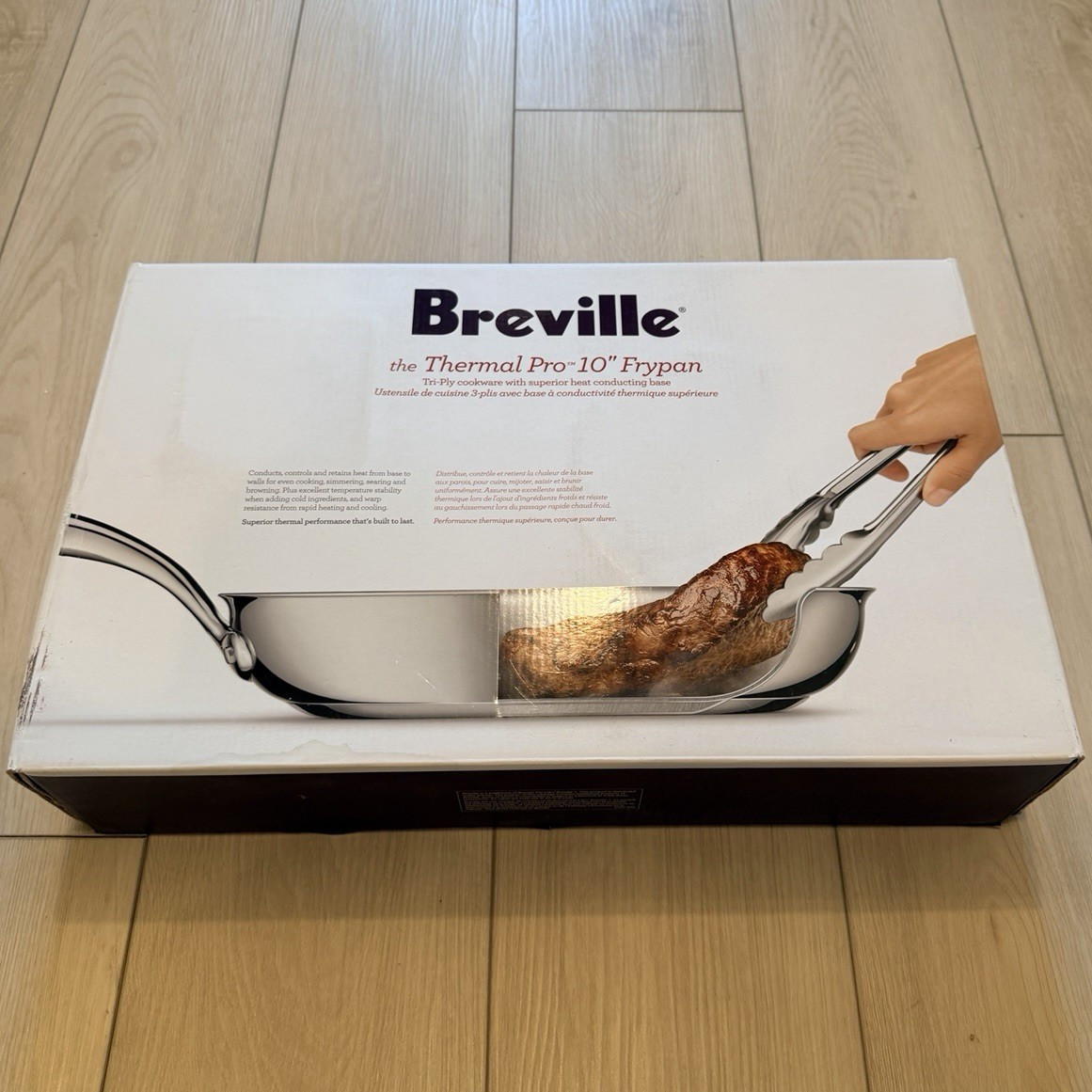 Breville Thermal Pro 10in Stainless Steel Frypan Induction Ready Long Handle