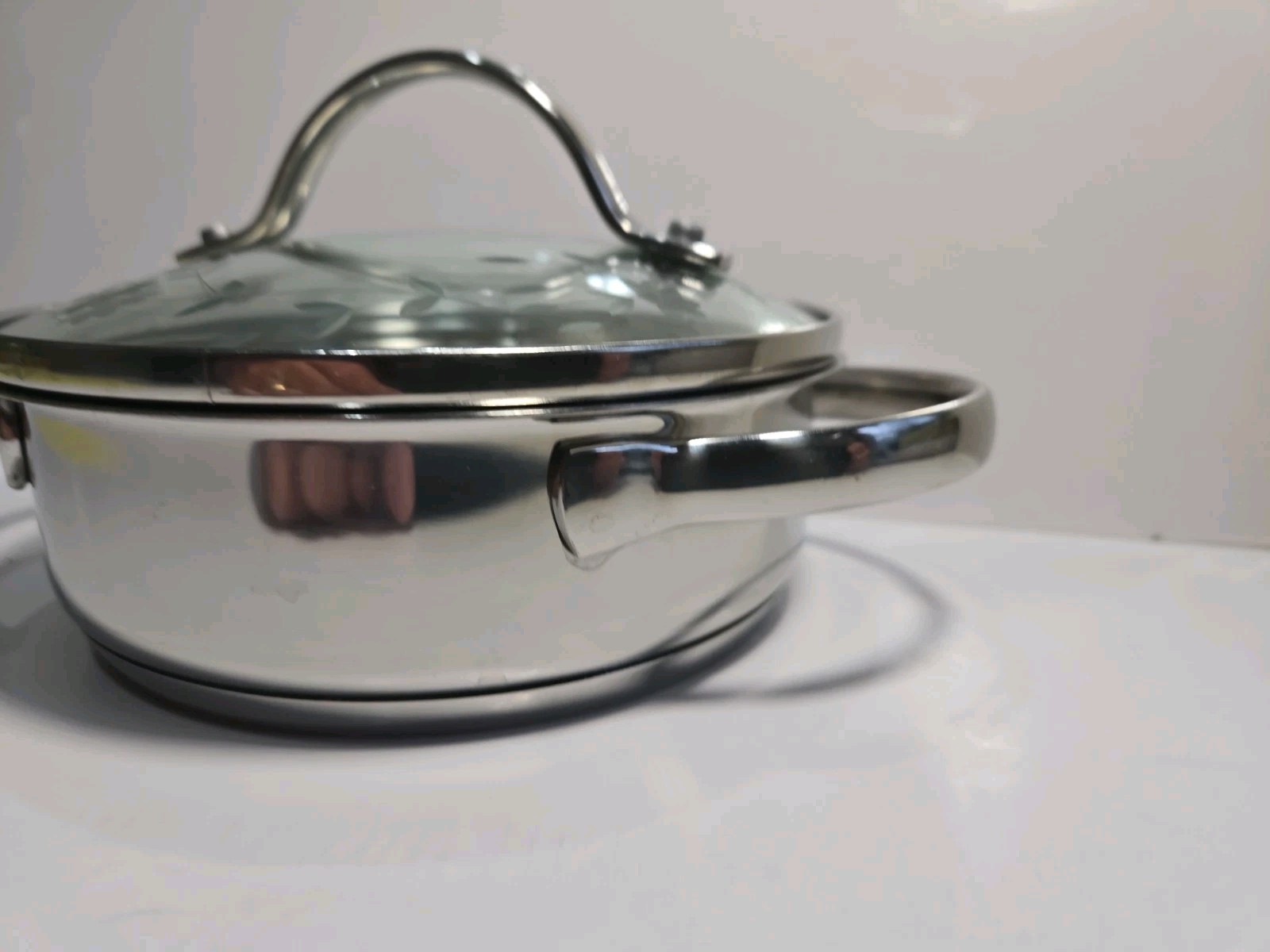 Princess House Etched Lid 1/2 Qt Pan 18/10 Stainless (5 1/2 x 1 3/4 in)