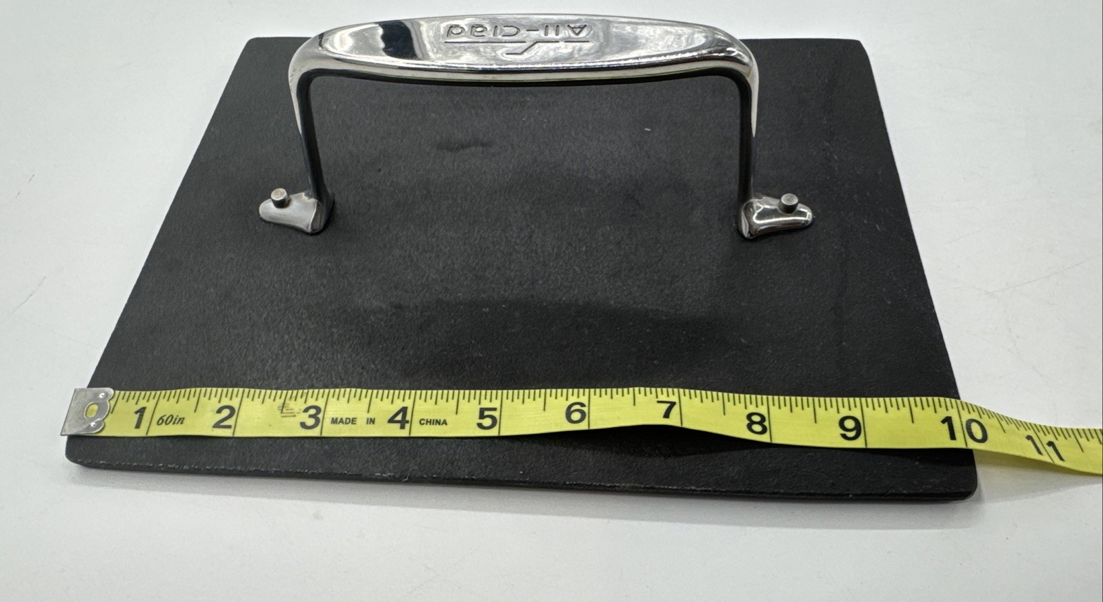 ALL CLAD PRESS Non Stick Black Cast Iron Panini Steak Burger Bacon Sandwich 10×8