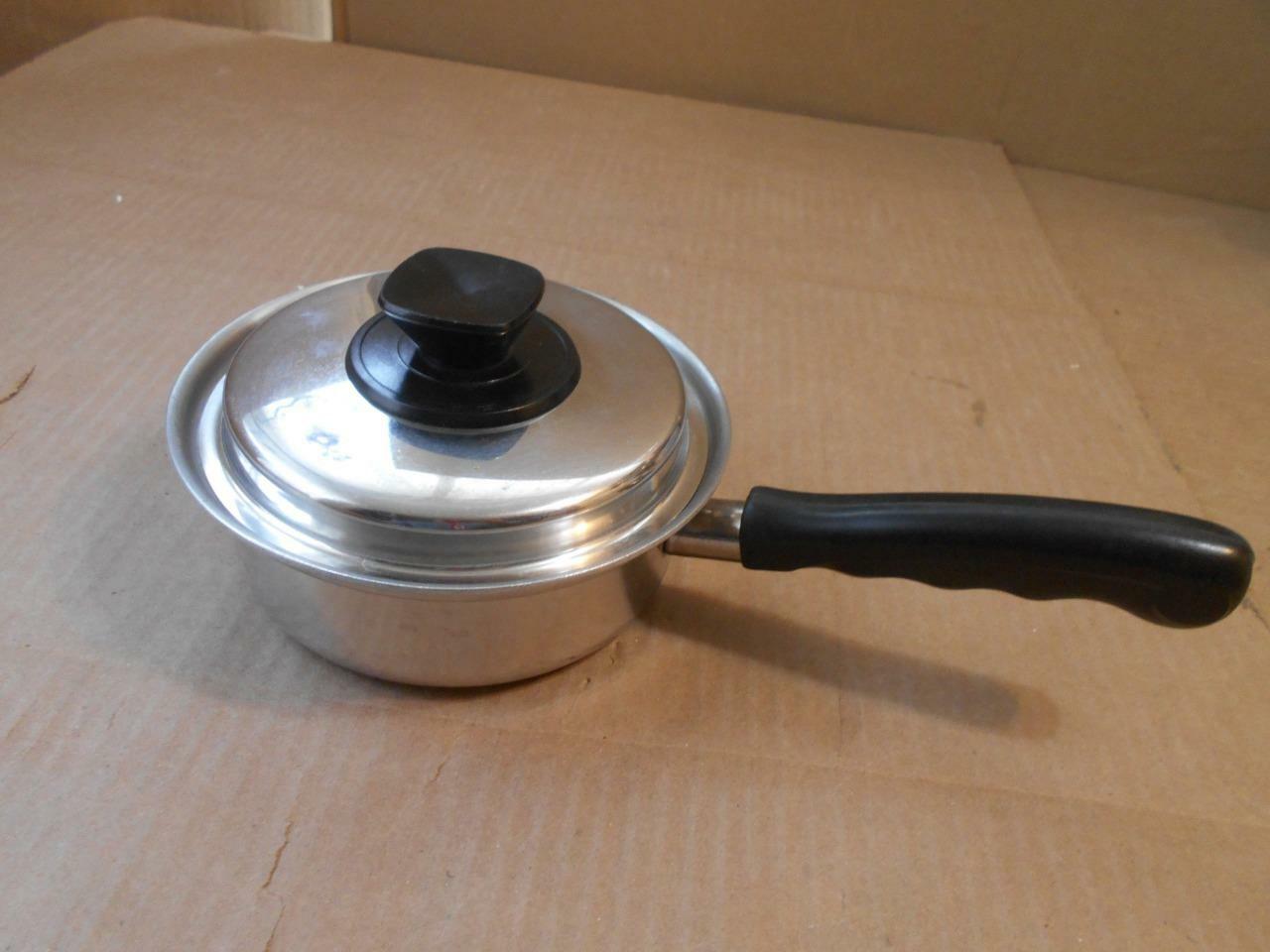 Stainless Steel Pan with Lid 6 3/4″ Across ~