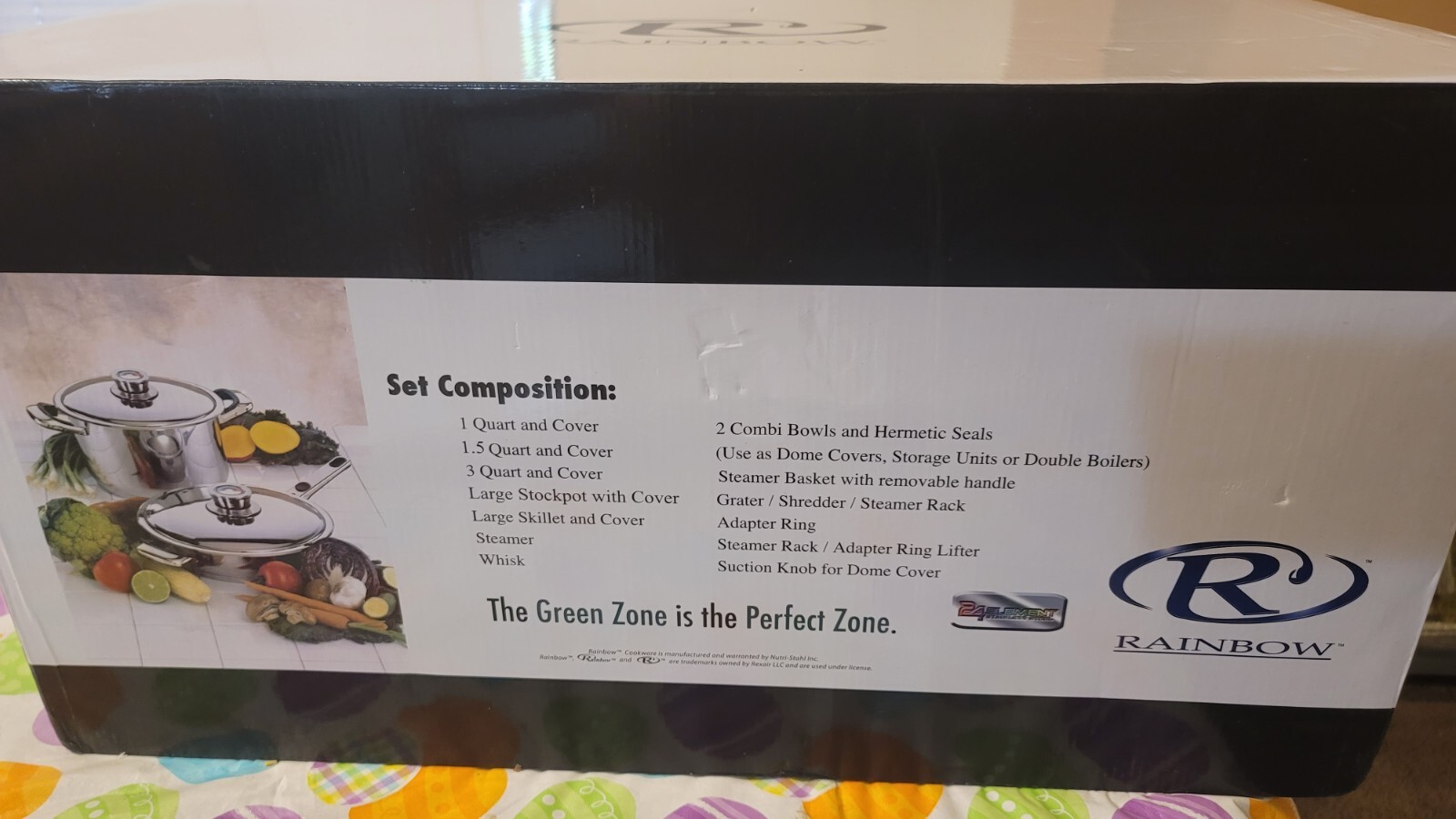 Rainbow 19 Piece 24 Element Stainless Steel cookware Set Brand new, in box