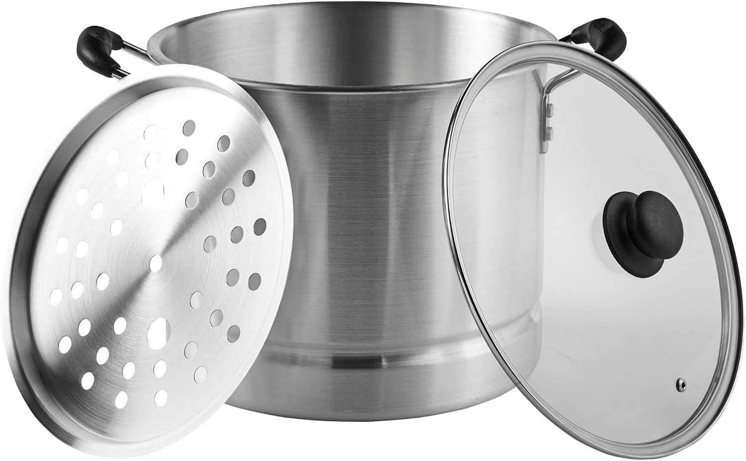 Usa Steamer Glass Lid 20 Quart Silver For Home Office Outdoor Travel Storage