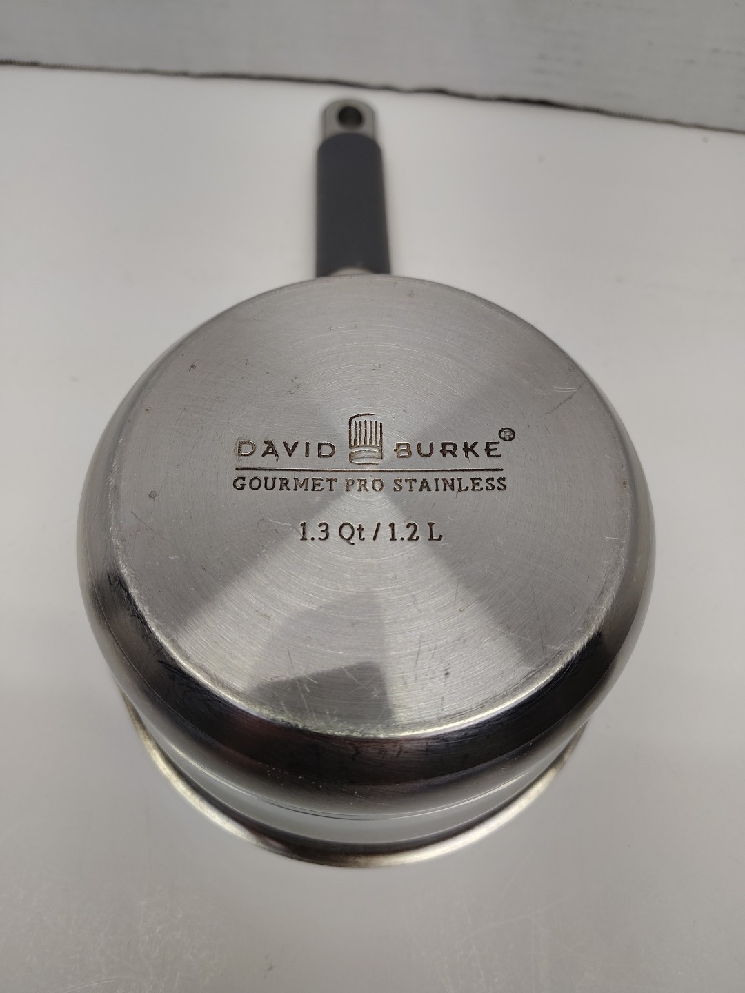 David Burke Gourmet Pro Stainless 1.3 Qt 1.2 L Sauce Pot With Strainer Lid