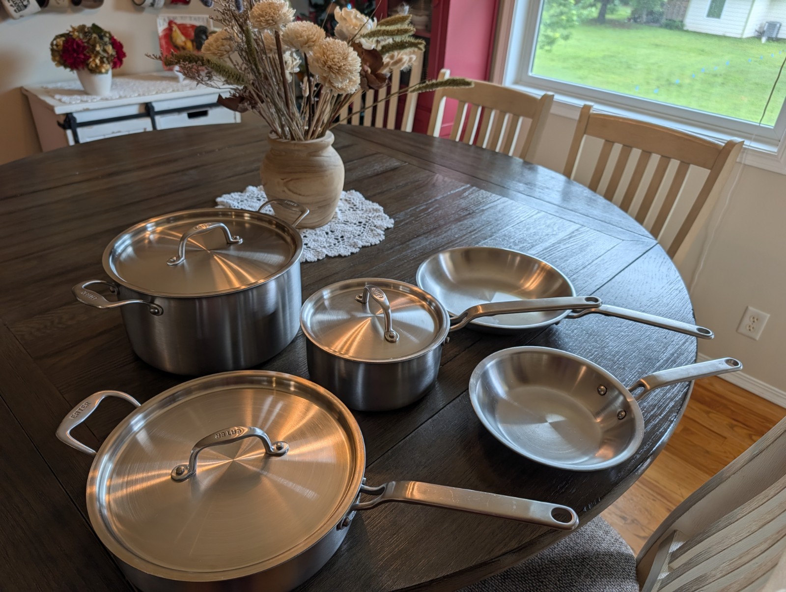 Heritage Steel Eater 8-Piece Cookware Pots & Pans Lightly Used