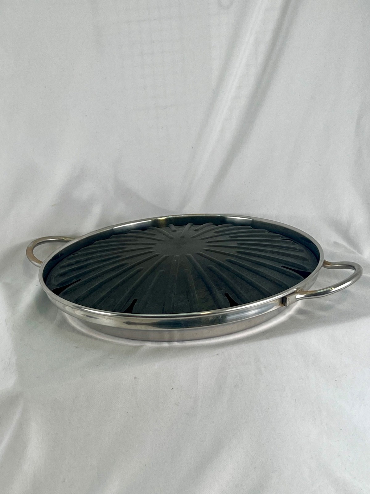 Vintage Circulon Korean BBQ Grill Pan Cast Aluminum Tabletop Grill 12”