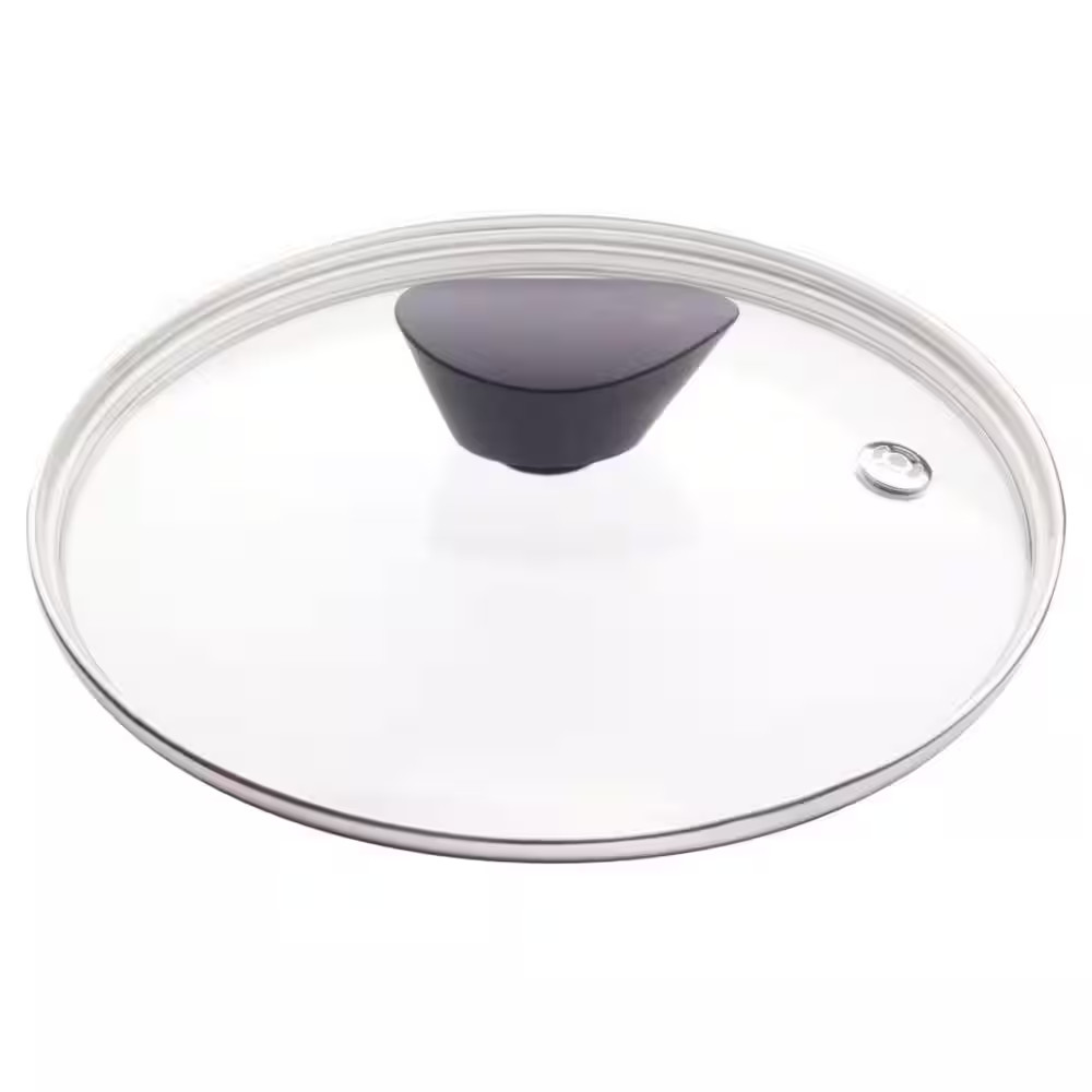 12 in. Earth Frying Pan Lid in Tempered Glass