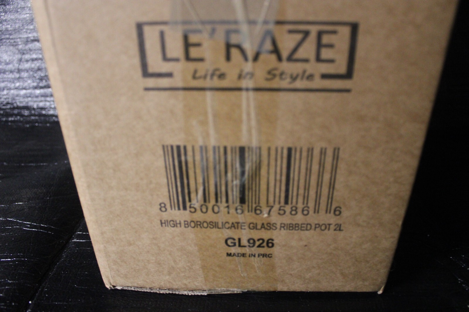 LeRaze High Borosilicate 2L Glass ribbed Simmer Pot with lid