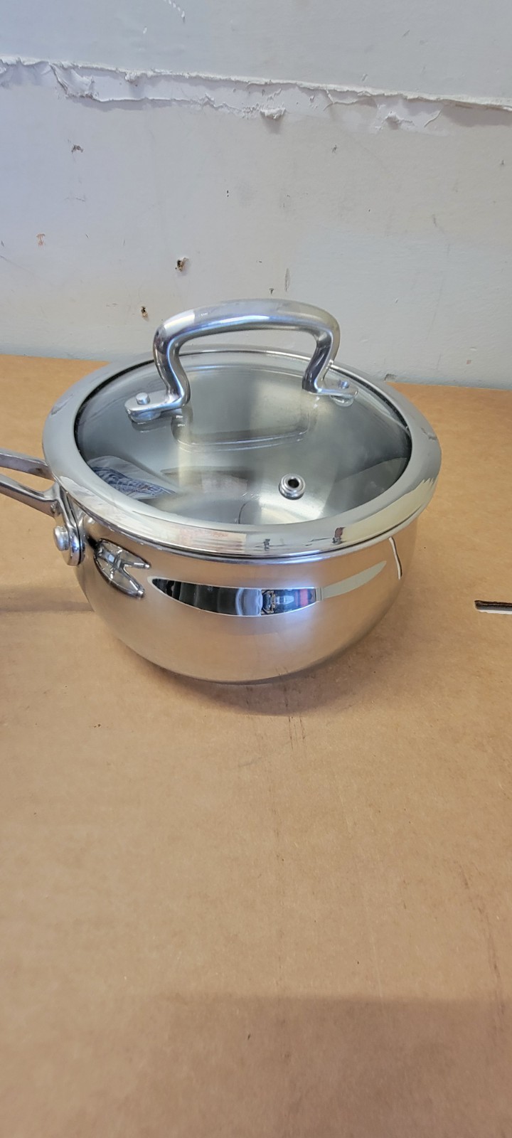 Biltmore 3 Pc Sauce Pans Pots Heavy Stainless Steel Oven Safe Steamer 3.4 2.3 QT