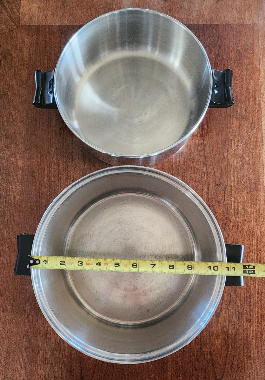 Vintage Saladmaster 6 Quart Stock Pot Dome Lid 18-8 Tri Clad Pan Cookware