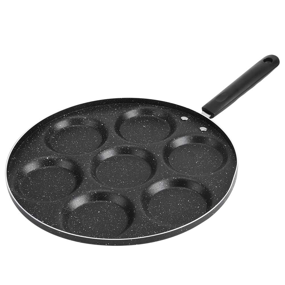 1 PC 7 Holes Non Stick Fried Eggs Frying Pan Burger Pancake Cookware Skillet