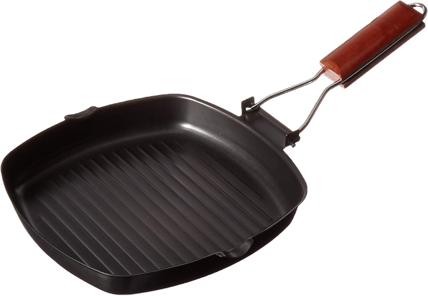 Kole 9-1/2 inch Square Griddle Pan with Wooden Handle, Regular, BRAND NEW
