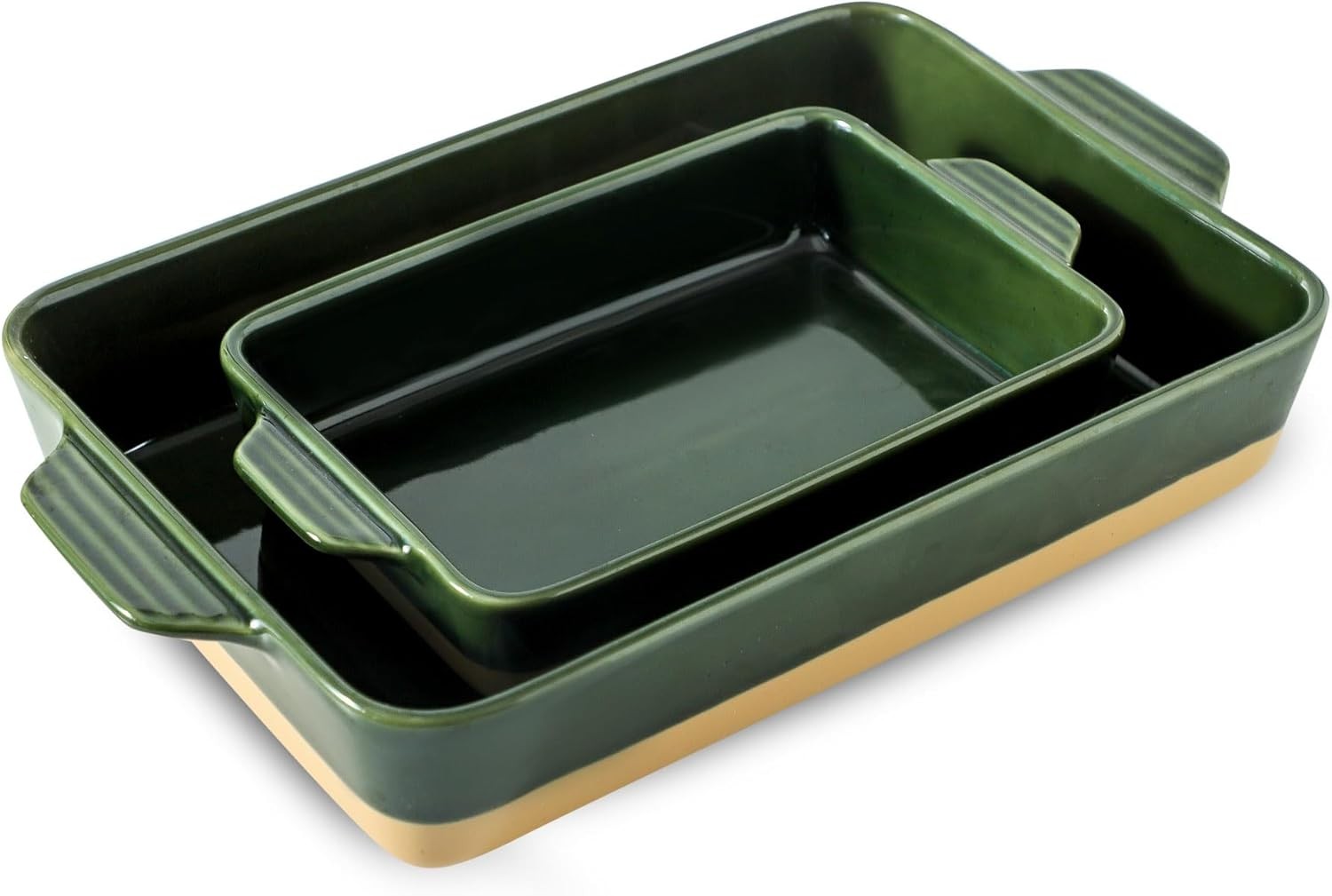 Ceramic Baking Casserole Dish with Handles, Large 9×13 inch Pan