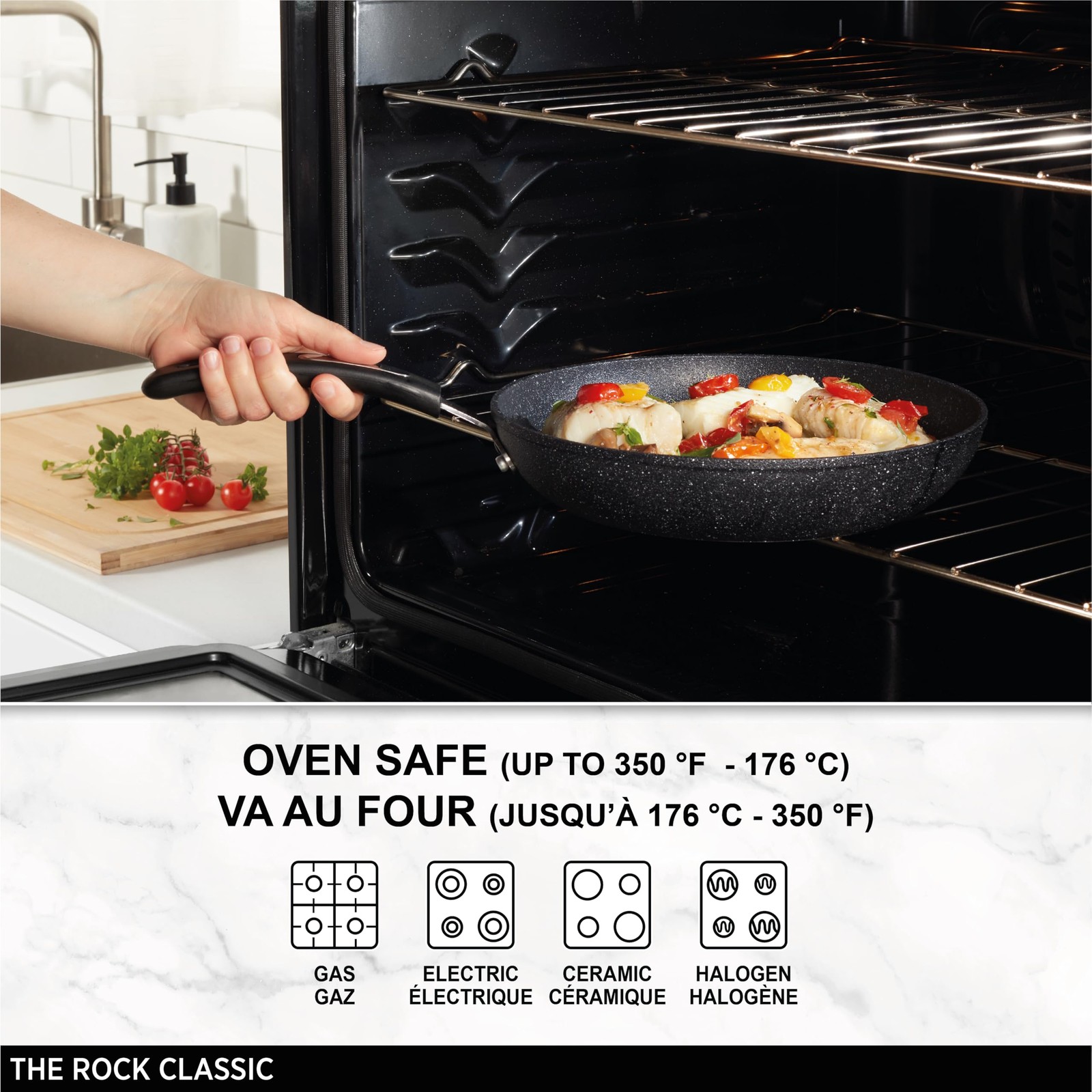 Starfrit The Rock 20cm (8″) Non-Stick Fry Pan – Durable Forged Aluminum – Ove…