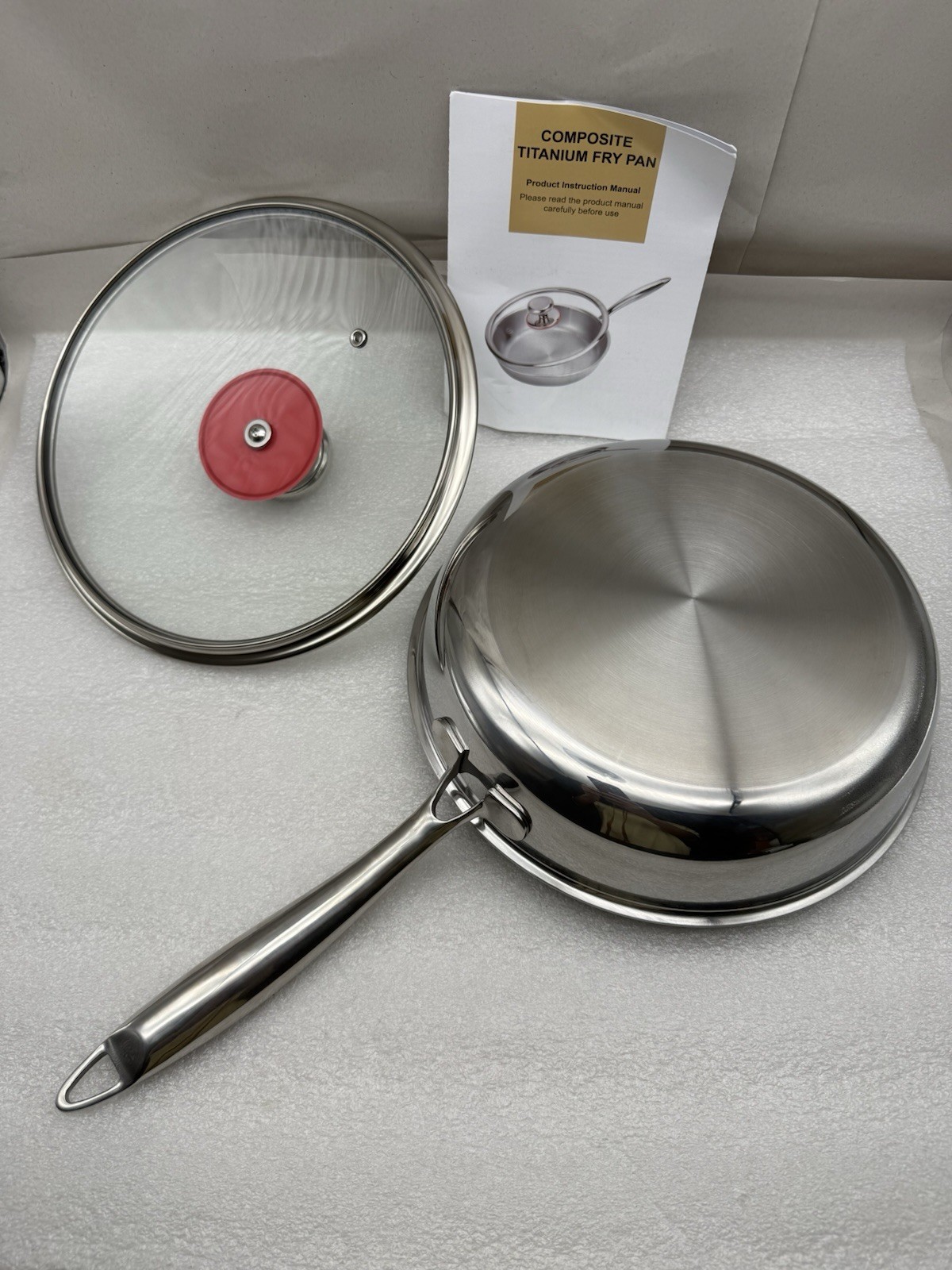 Ptacivow 10″ Titanium Pans for Cooking,99.6% Titanium Frying Pan Healthy *READ..