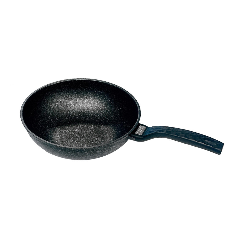 |MADE IN KOREA| 11″ 5 Layer Marble Coating Wok Non-Stick Cooking Frying Pan Pot