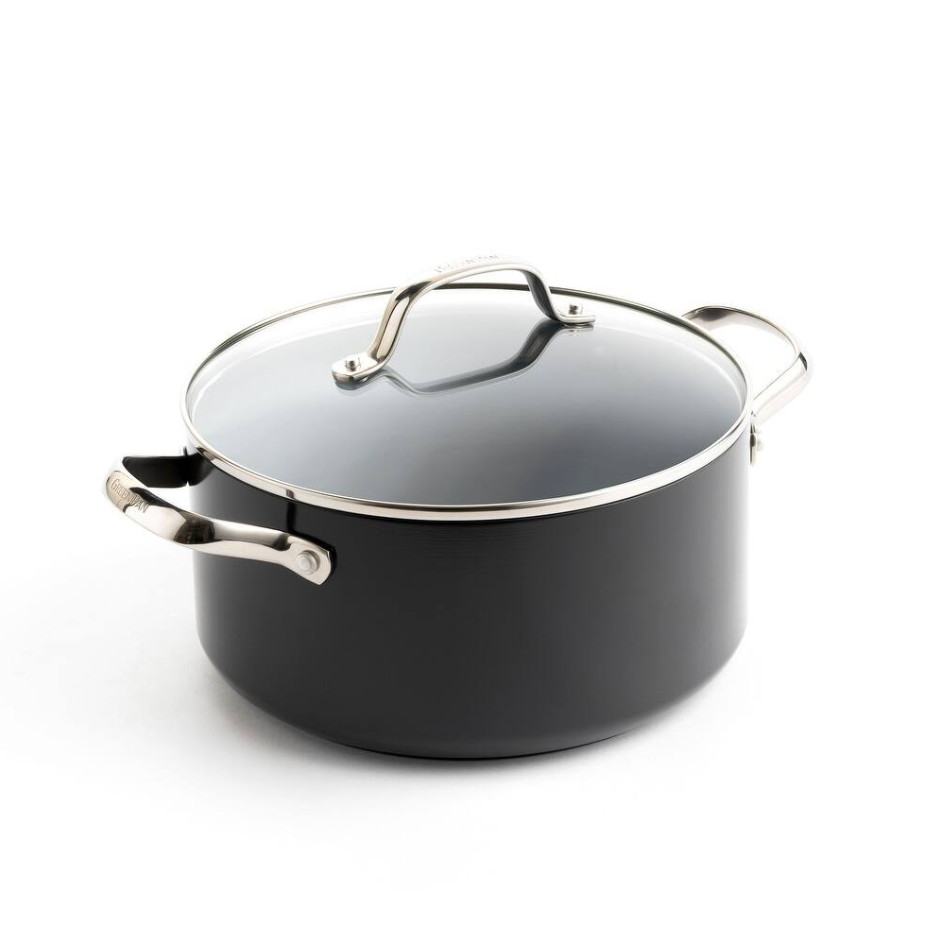 GreenPan Valencia Pro 5 Qt Ceramic Nonstick Casserole Pot w/ Lid Induction