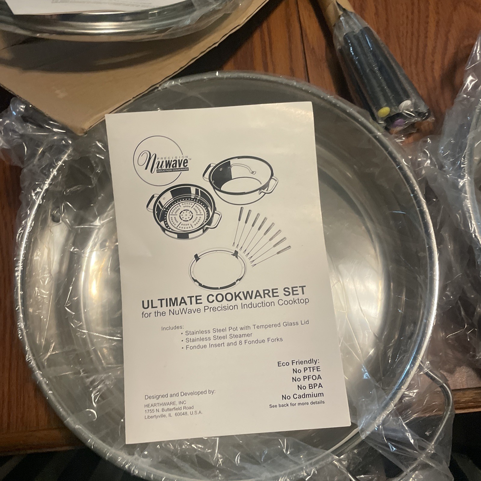 NEW 12pc Precision Nuwave Ultimate Induction Cookware Set 31121 Steamer Fondue