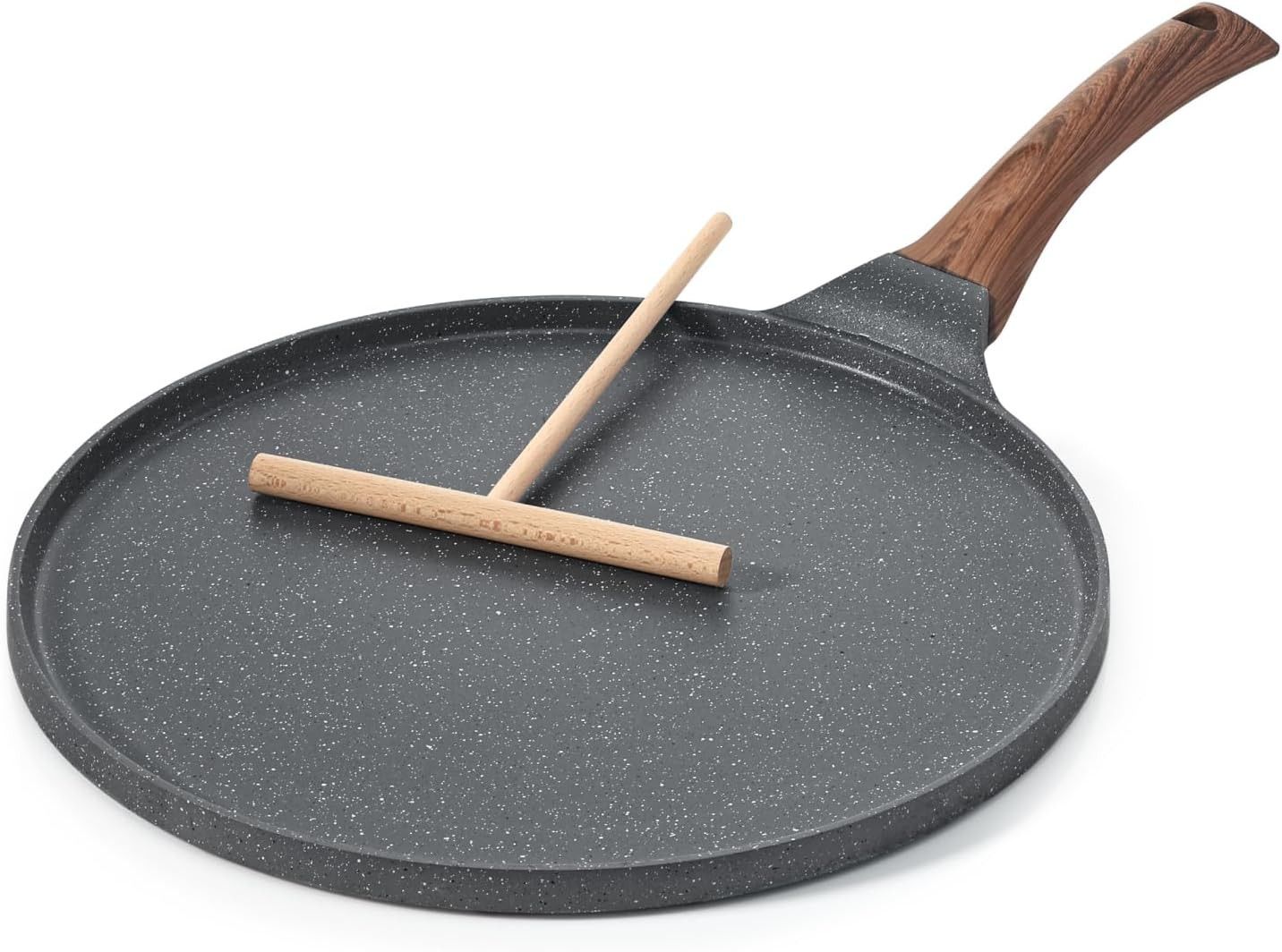 10″ Granite Nonstick Crepe Pan with Induction Base, PFOA-Free, Lightweight