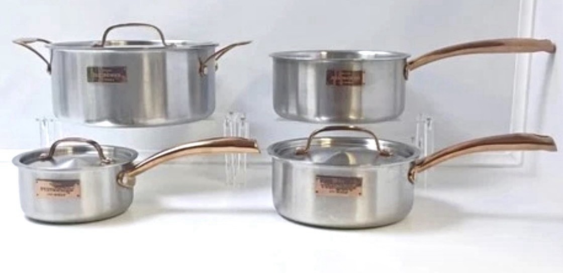 Fleischer & Wolf ES2000 Tri-Ply Stainless Steel Copper Pot & Pan Set 7 Pc