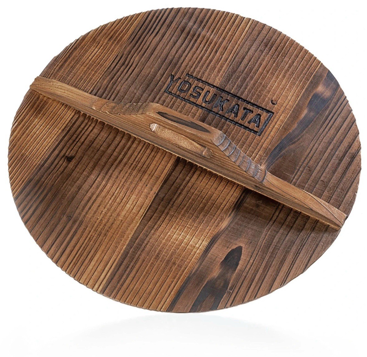 YOSUKATA Wok Cover – Premium Wok Cover 13.5 inch Pan Lid – Wooden
