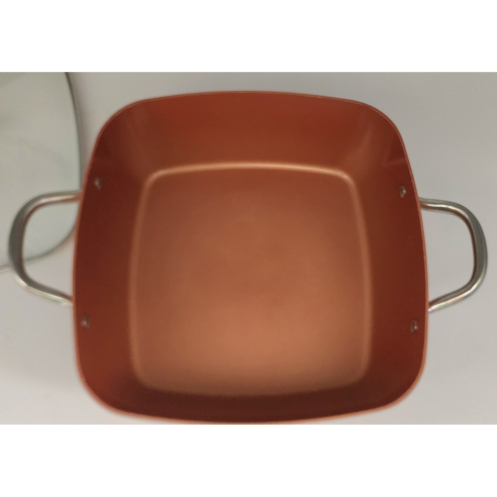 Copper Chef 6.7 Qt Square Pan Set 5pc Non-Stick Induction Cookware Panini Press