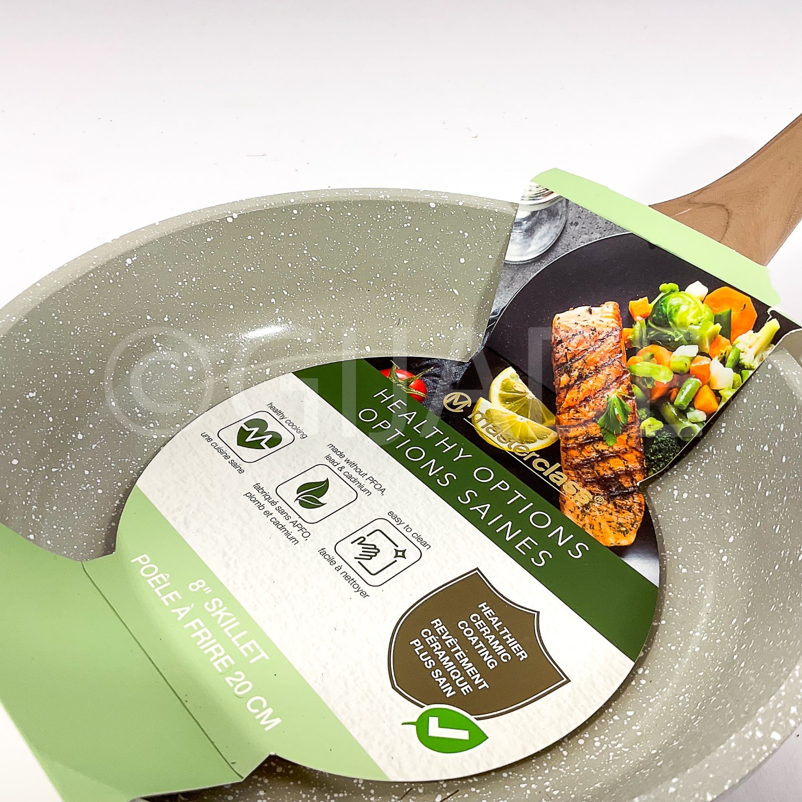 Masterclass Healthy Options Ceramic Frying Pan Nonstick Skillet Cookware 8″ New