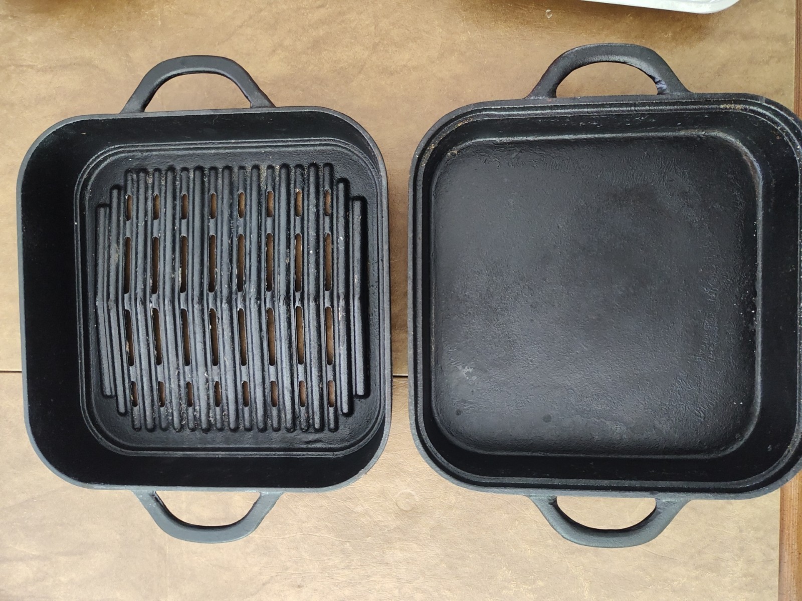 Technique 4pcs Cookware Cast-Iron 11″ BBQ Grill Pan Smoker Tray Griddle with Lid