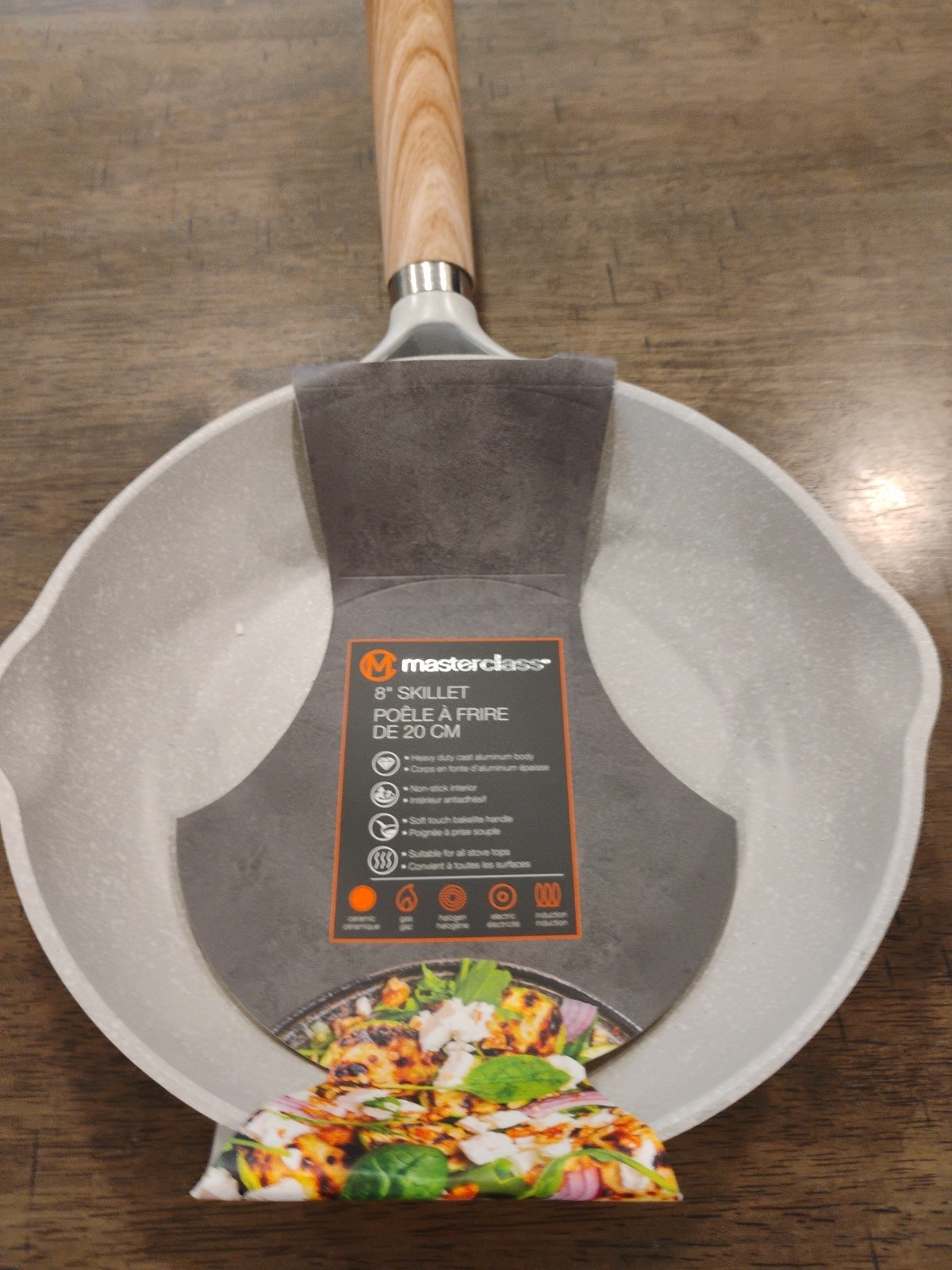 Set of 2 Masterclass Frying Pan 9.5 Inch and 8 Inch Ceramic Nonstick Skillet