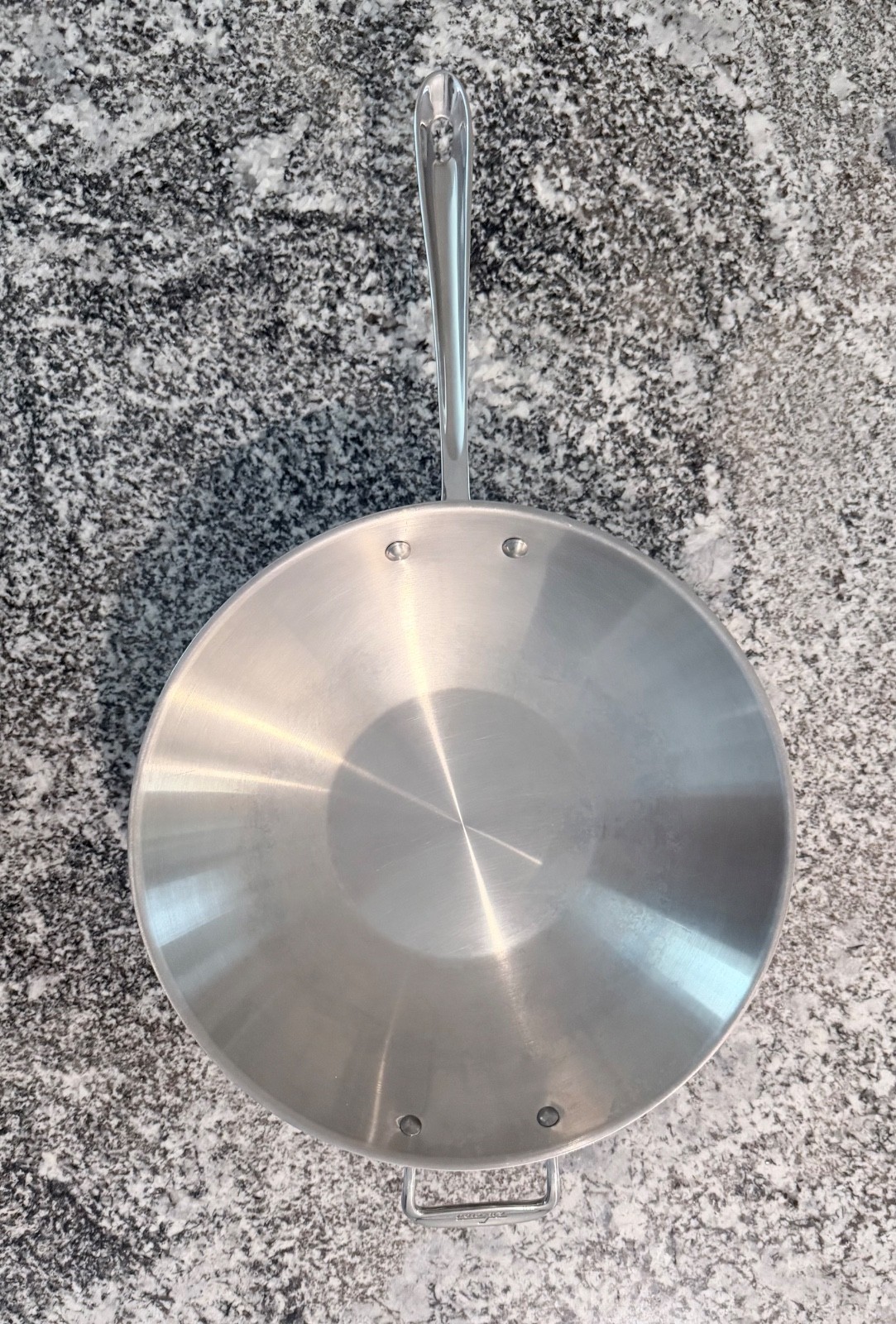 All-Clad 14” Wok Large Long Handle Double Handle Mirror Heavy Duty