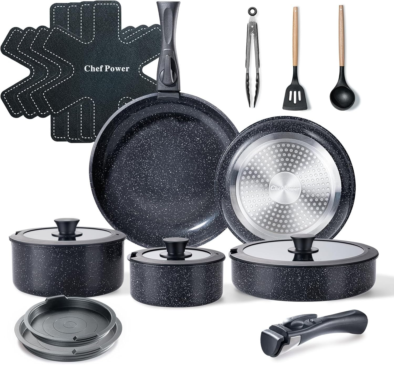 Versatile Chef Power 19-Piece Cookware Set – Non-toxic, Multi-Functional Relief